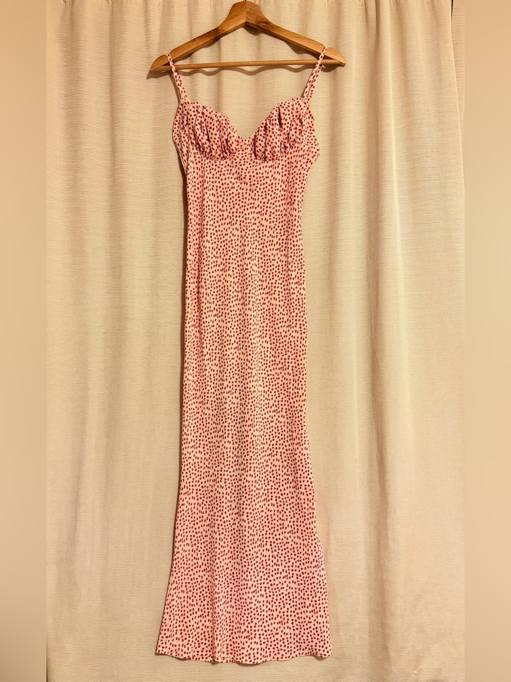 Verge Girl Red and Cream Flroal Slip Dress, XS